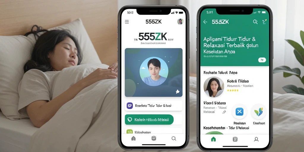 Antarmuka aplikasi 555ZK yang menenangkan dan mudah digunakan.