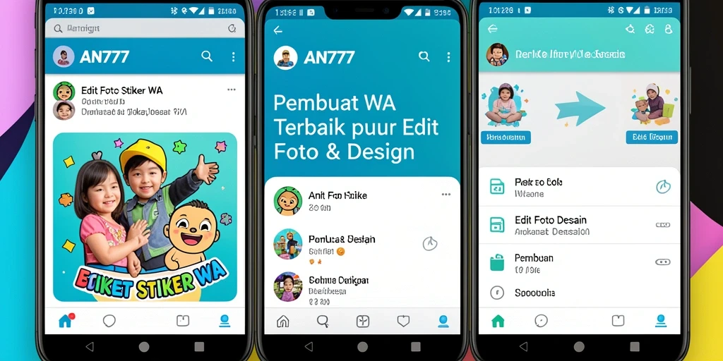 Tampilan antarmuka AN777 untuk pembuatan stiker yang mudah dan intuitif.