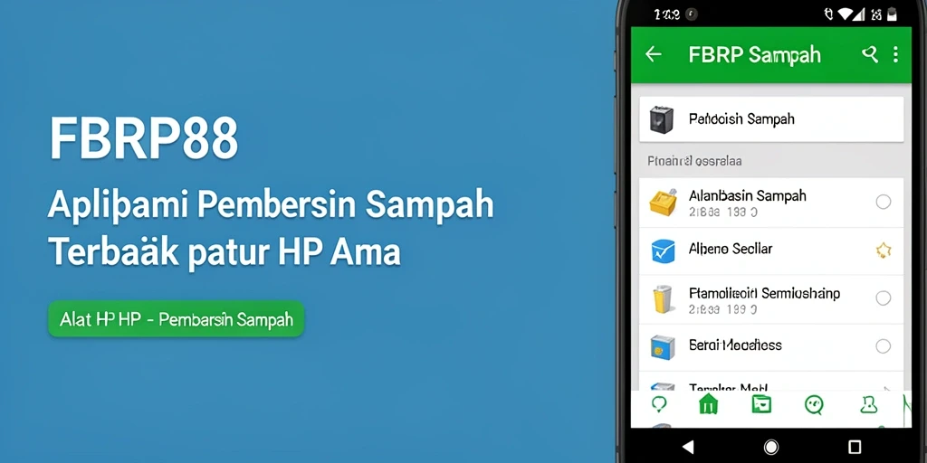 Tampilan antarmuka aplikasi pembersih sampah FBRP88 yang intuitif.