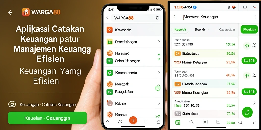 Antarmuka WARGA88 yang sederhana dan fungsional untuk mencatat keuangan.