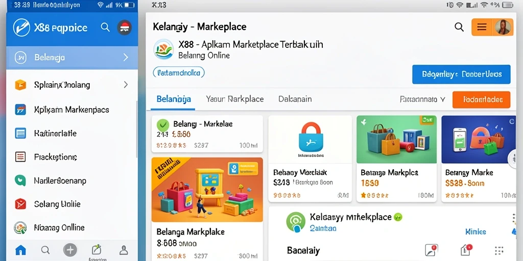 Tampilan antarmuka aplikasi X88 yang menarik dan fungsional.